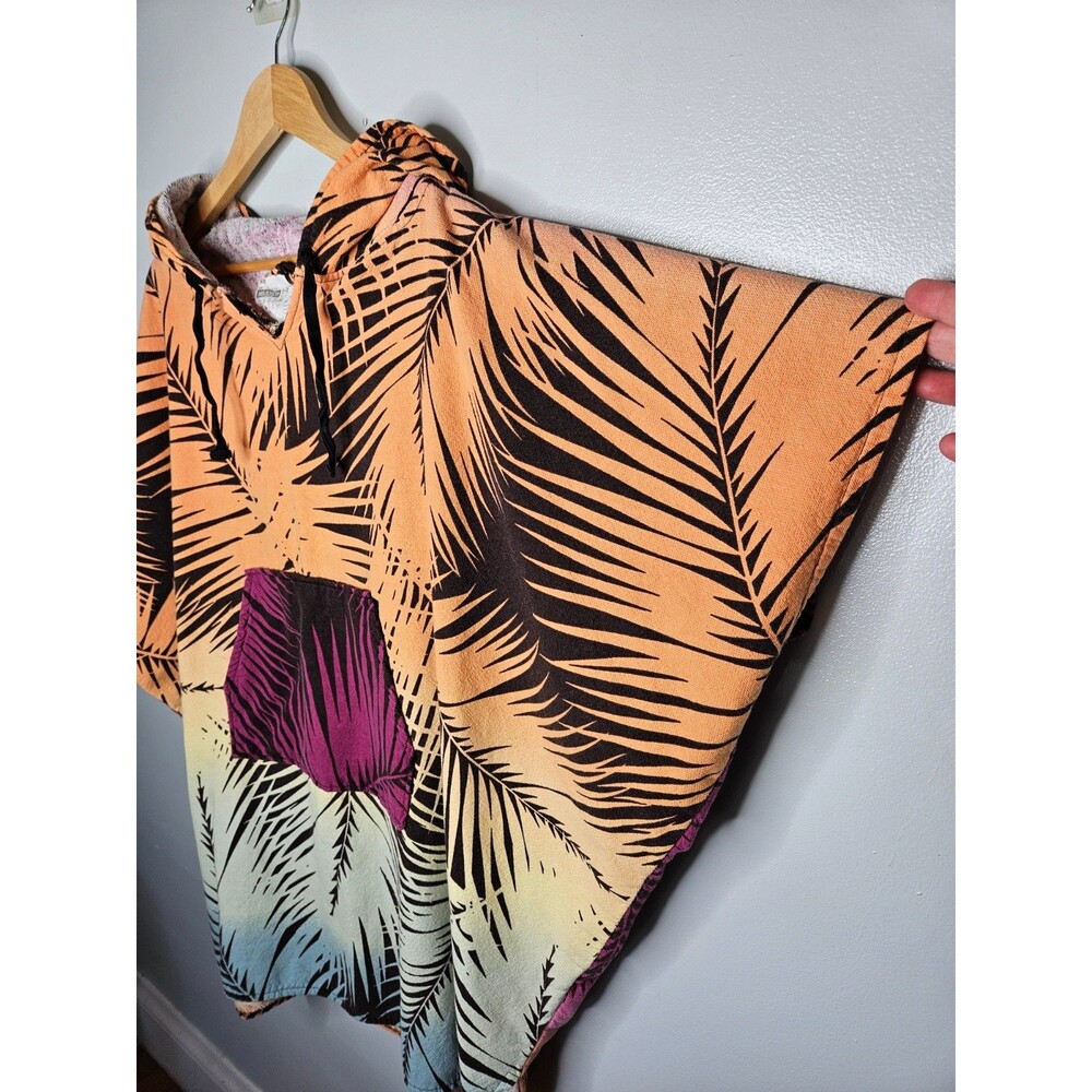 IKEA KÅSEBERGA Hooded Poncho S/M Tropical Print Terry Cotton Pullover Surfing - Picture 4 of 9